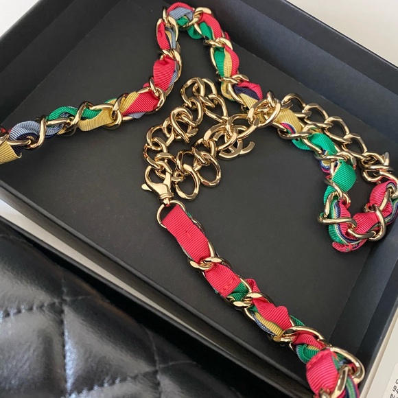 CHANEL Lambskin Ribbon Quilted Flap Belt Bag Black - Picture 10 of 14